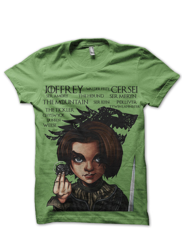 Arya Stark’s List T-Shirt (All Colours)