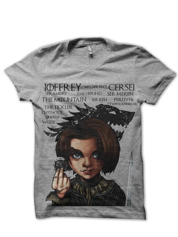 Arya Stark Black T-Shirt