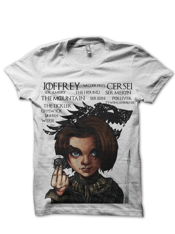 Arya Stark’s List T-Shirt (All Colours)