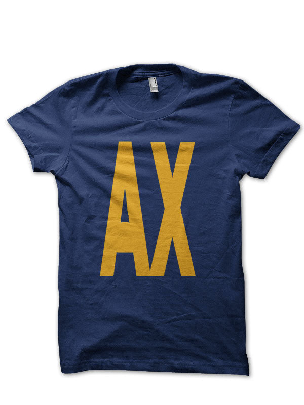 AX Half Sleeve Navy Blue T-Shirt