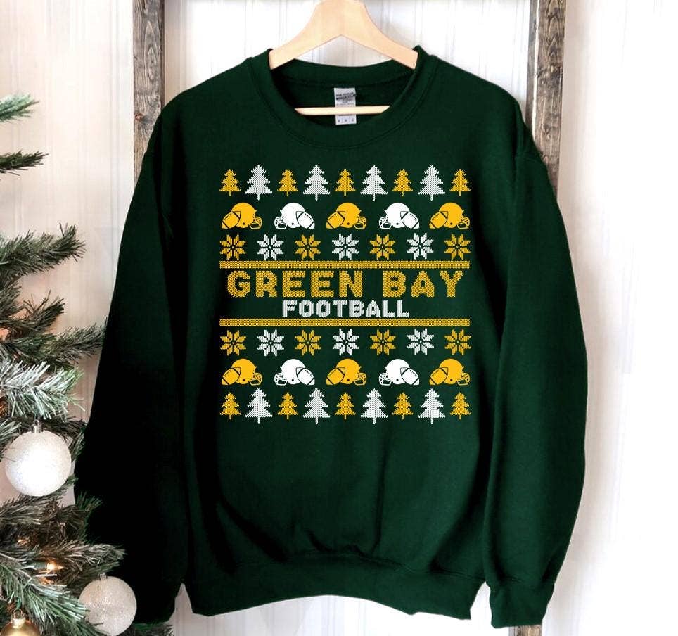 Green Bay Football Christmas Sweatshirt Vintage Gift For Fan