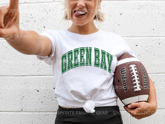 Green Bay Vintage Football Tee - Retro Style For Game Day Fa