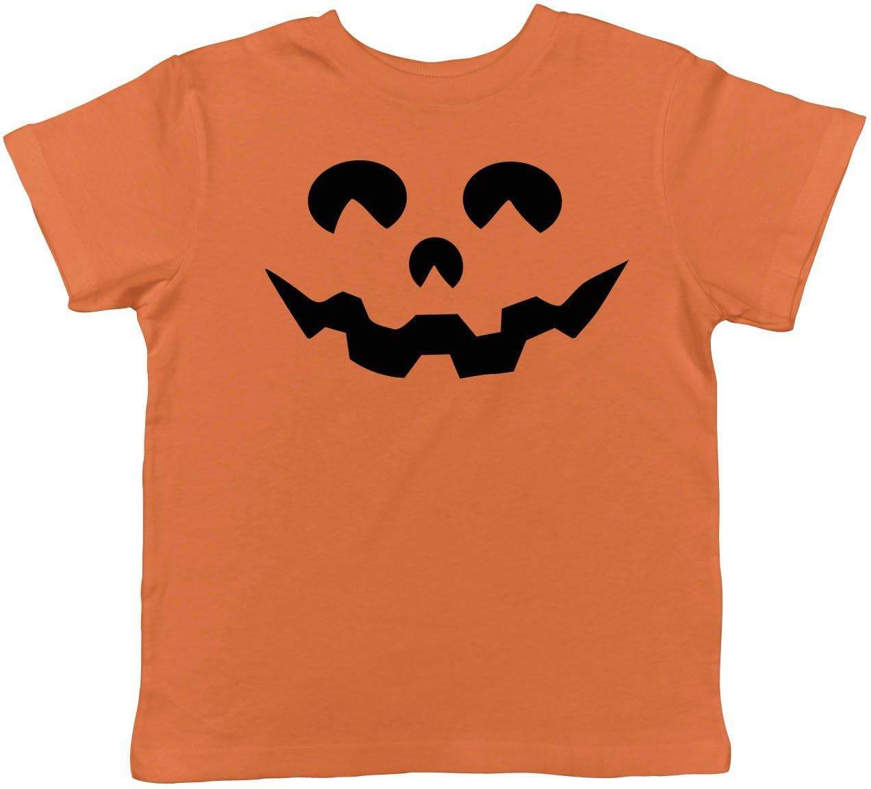 Cartoon Eyes Pumpkin Face Toddler Tshirt Halloween Graphic