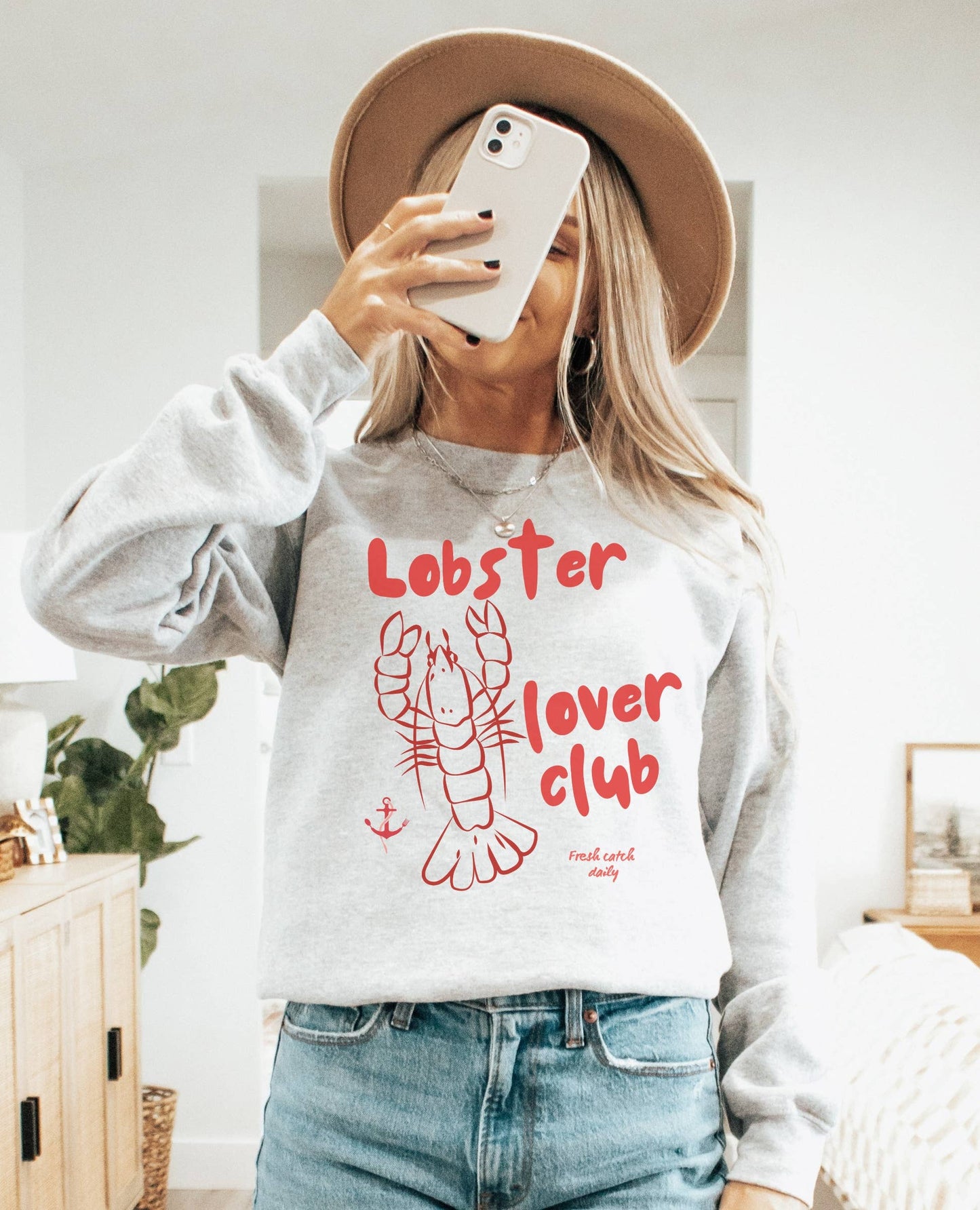 Lobster Lover Club Crew Neck Sweatshirt