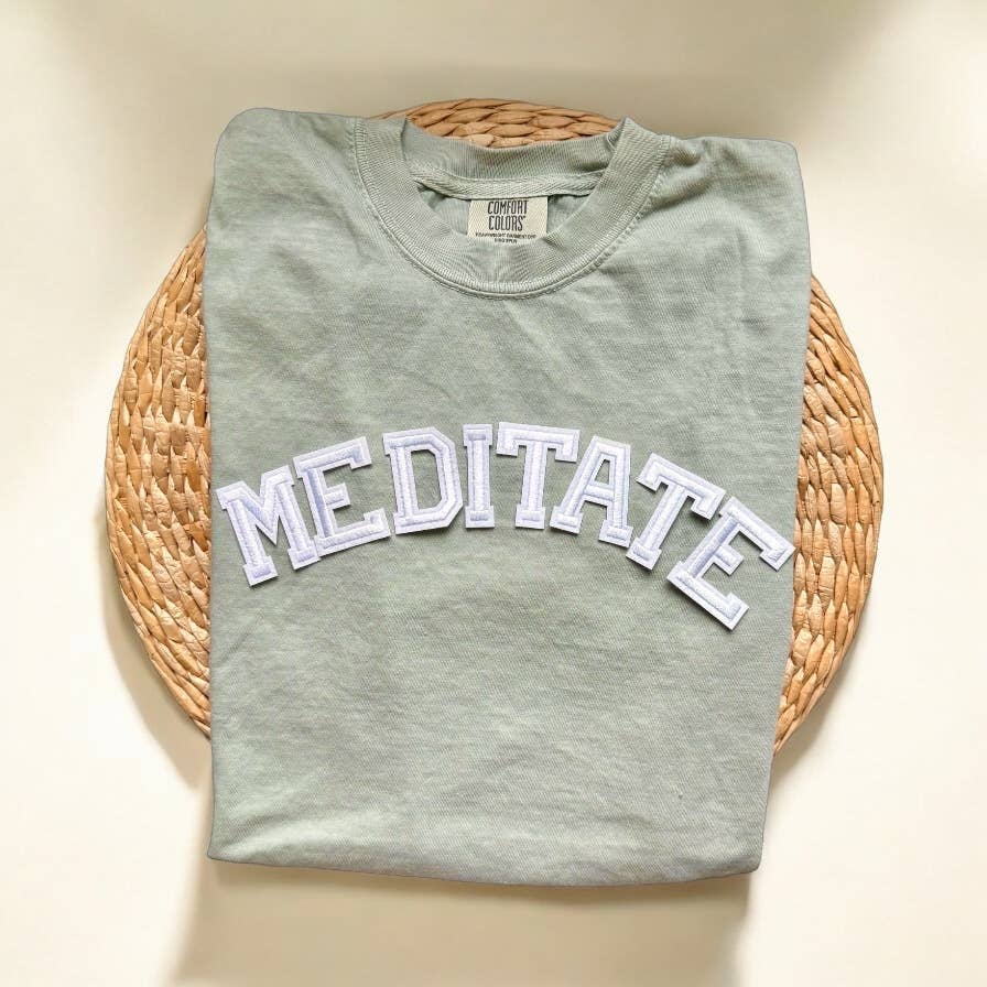 Comfort Colors Meditate Shirt, Yoga Clothes