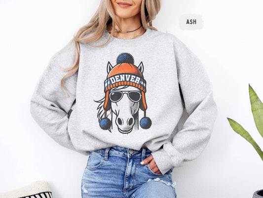 Vintage Denver Football Sweatshirt Retro Team Spirit Jumper