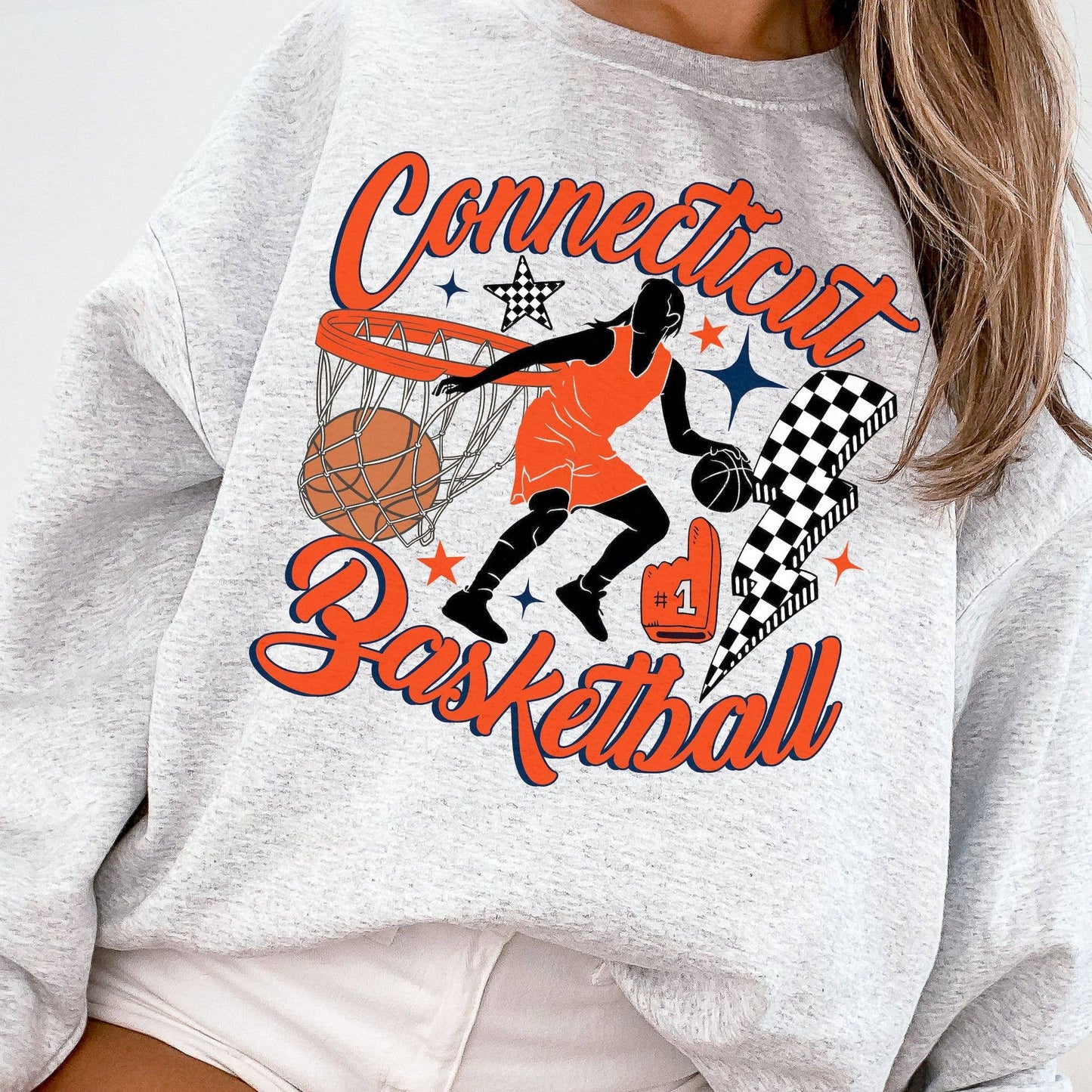Retro Connecticut Su Fan Sweat Sweatshirt Vintage Women's Ba