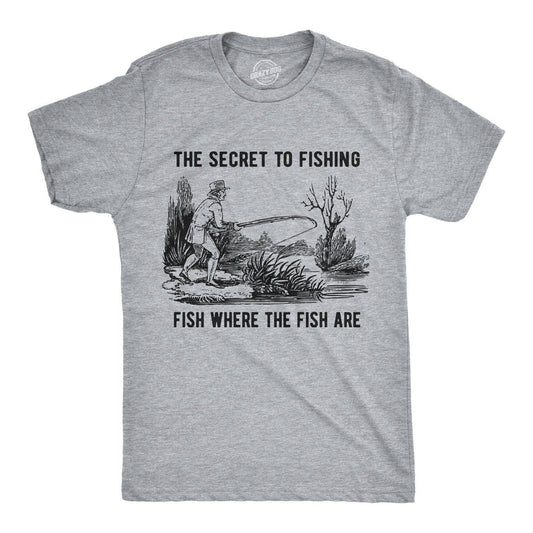 The Secret To Fishing Men's Tshirt Father's Day Graphic Tee