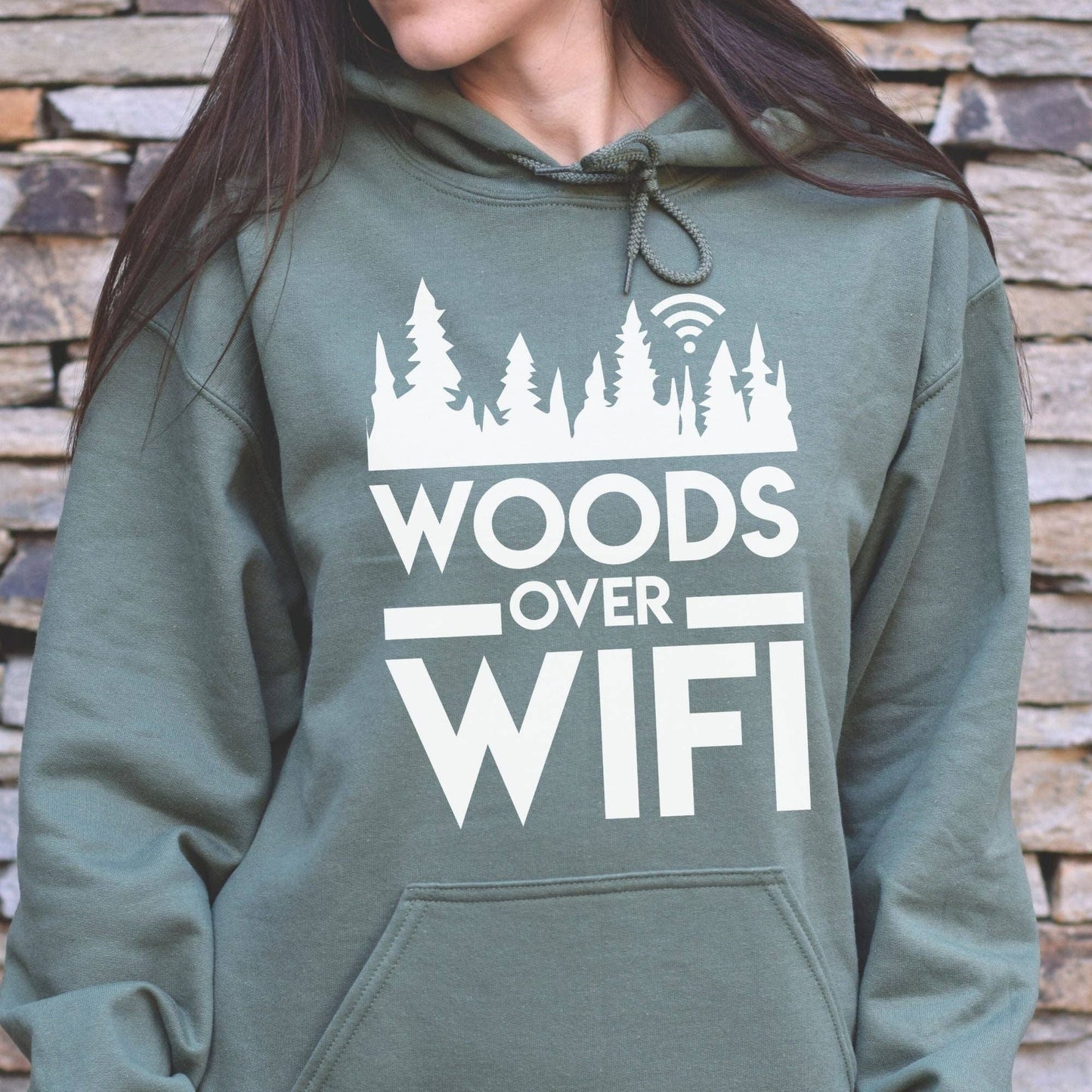 Woods Over Wifi Crewneck Sweatshirt Hoodie 037