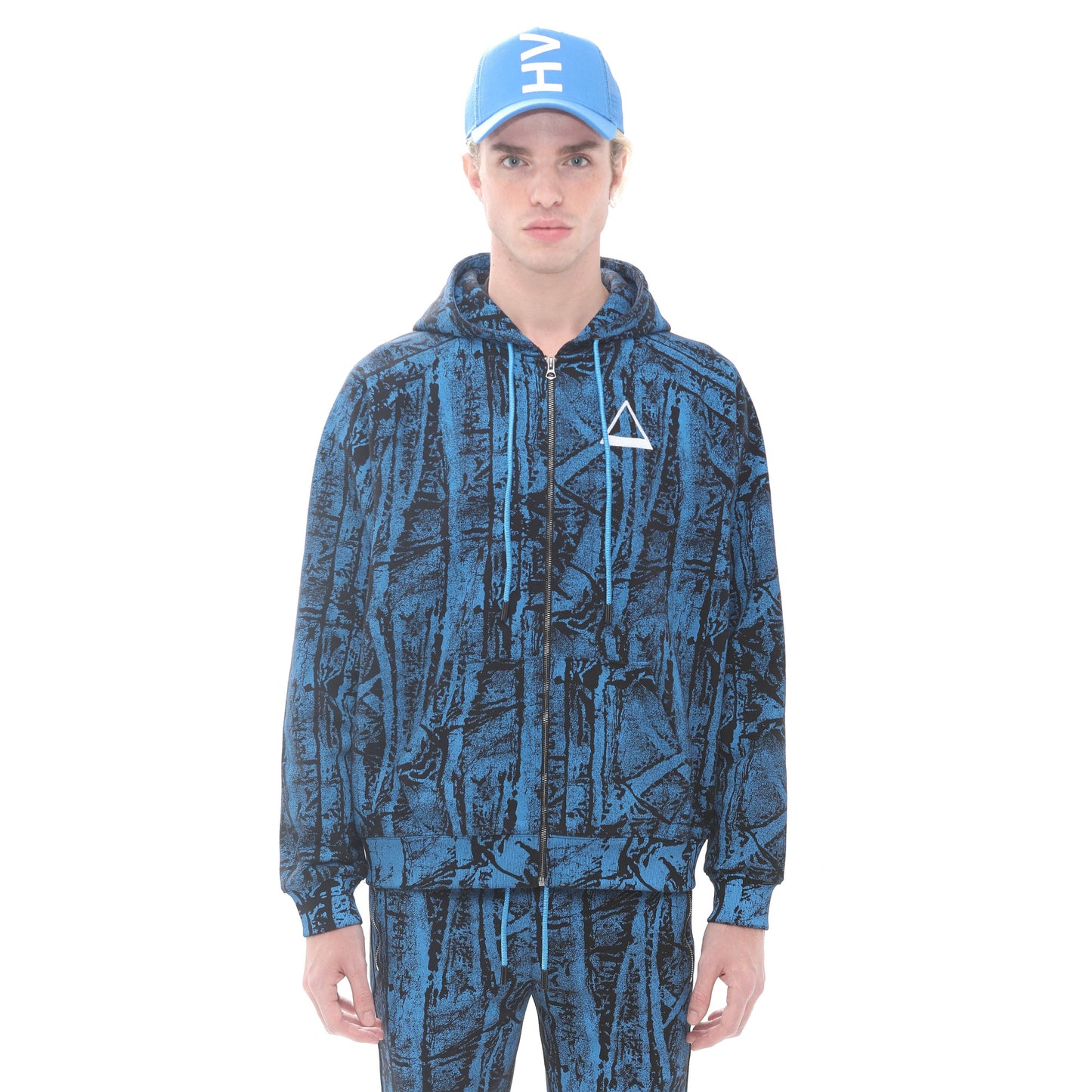 Full Zip Sweatshirt in Crinkled