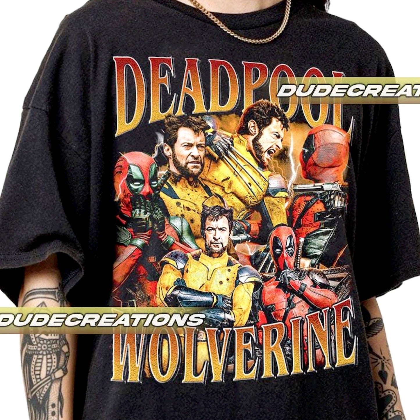 Deadpool Wolverine Vintage T-Shirt, Unisex Gift For Fans
