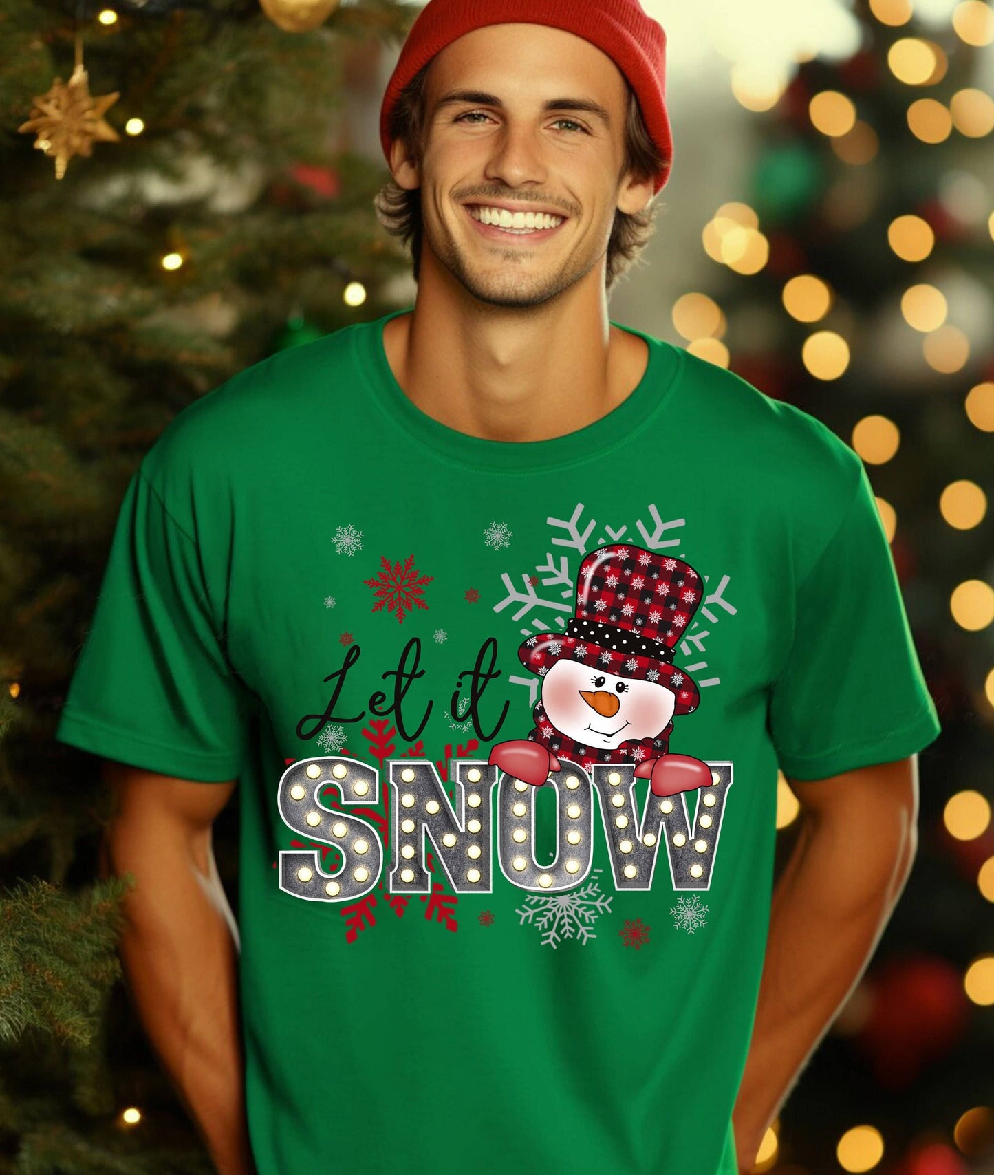 Let It Snow T-Shirt - Festive Winter Style - Cotton Tee