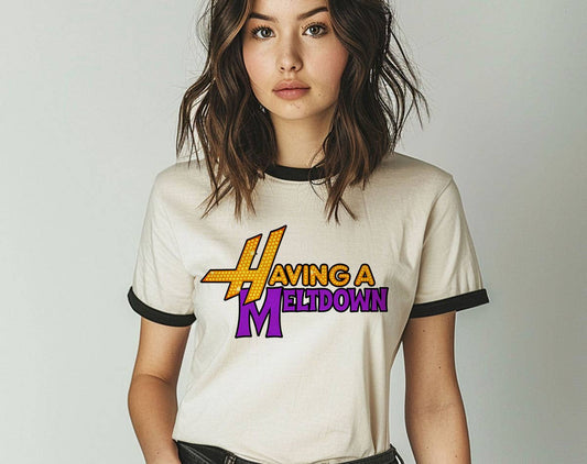 Having A Meltdown Funny Hannah Montana Parody Ringer Shirt