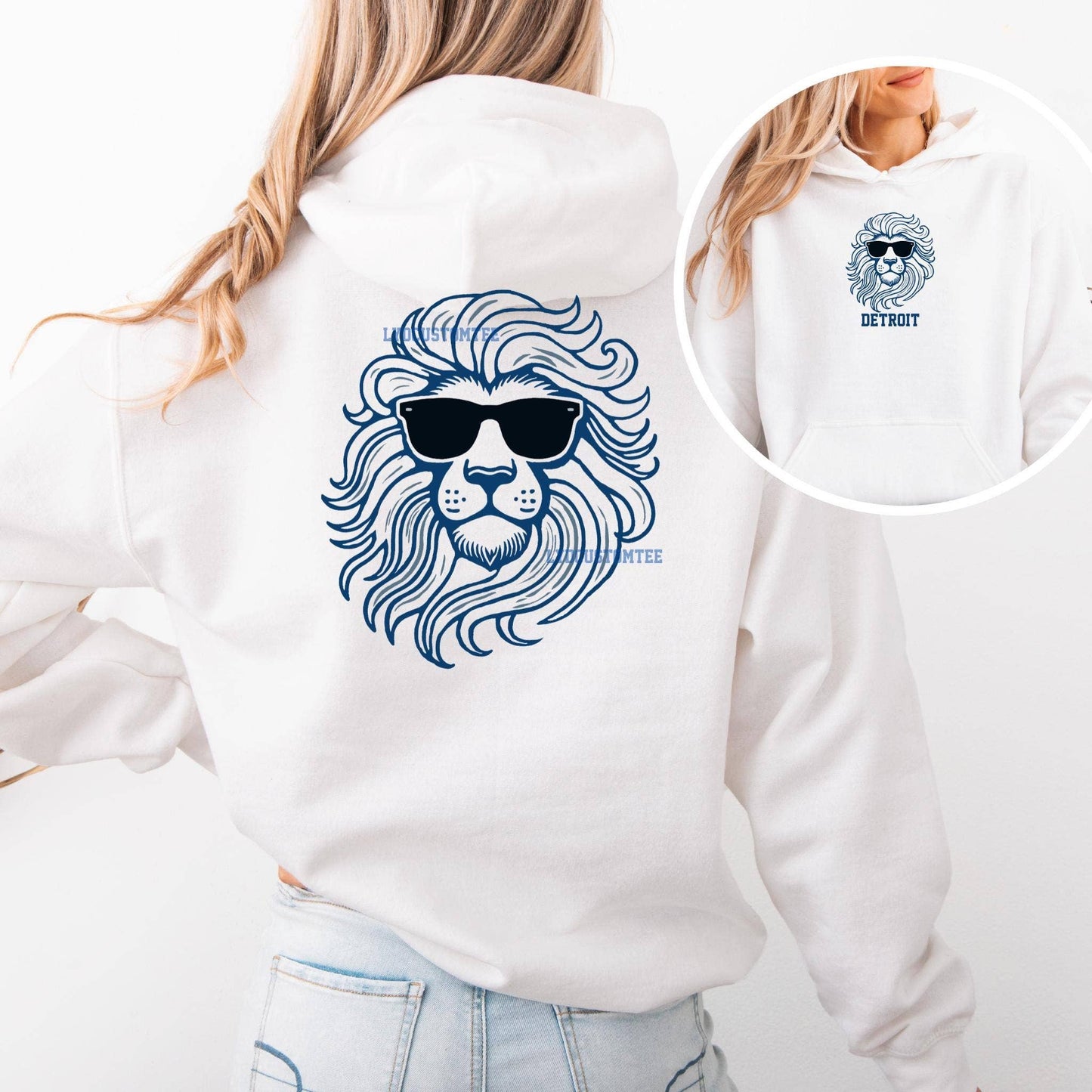 Vintage Detroit Lions Football Hoodie