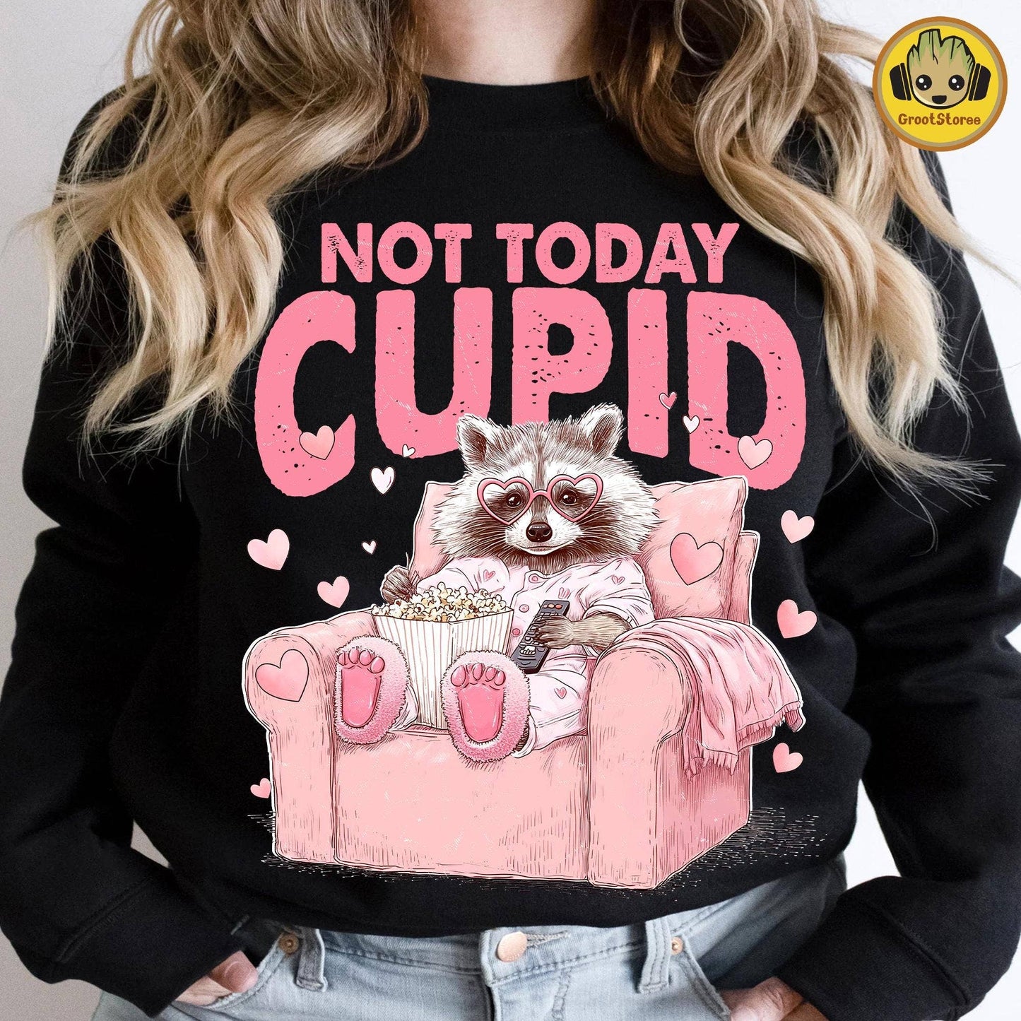 Feral Raccoon Funny Valentine Shirt Design