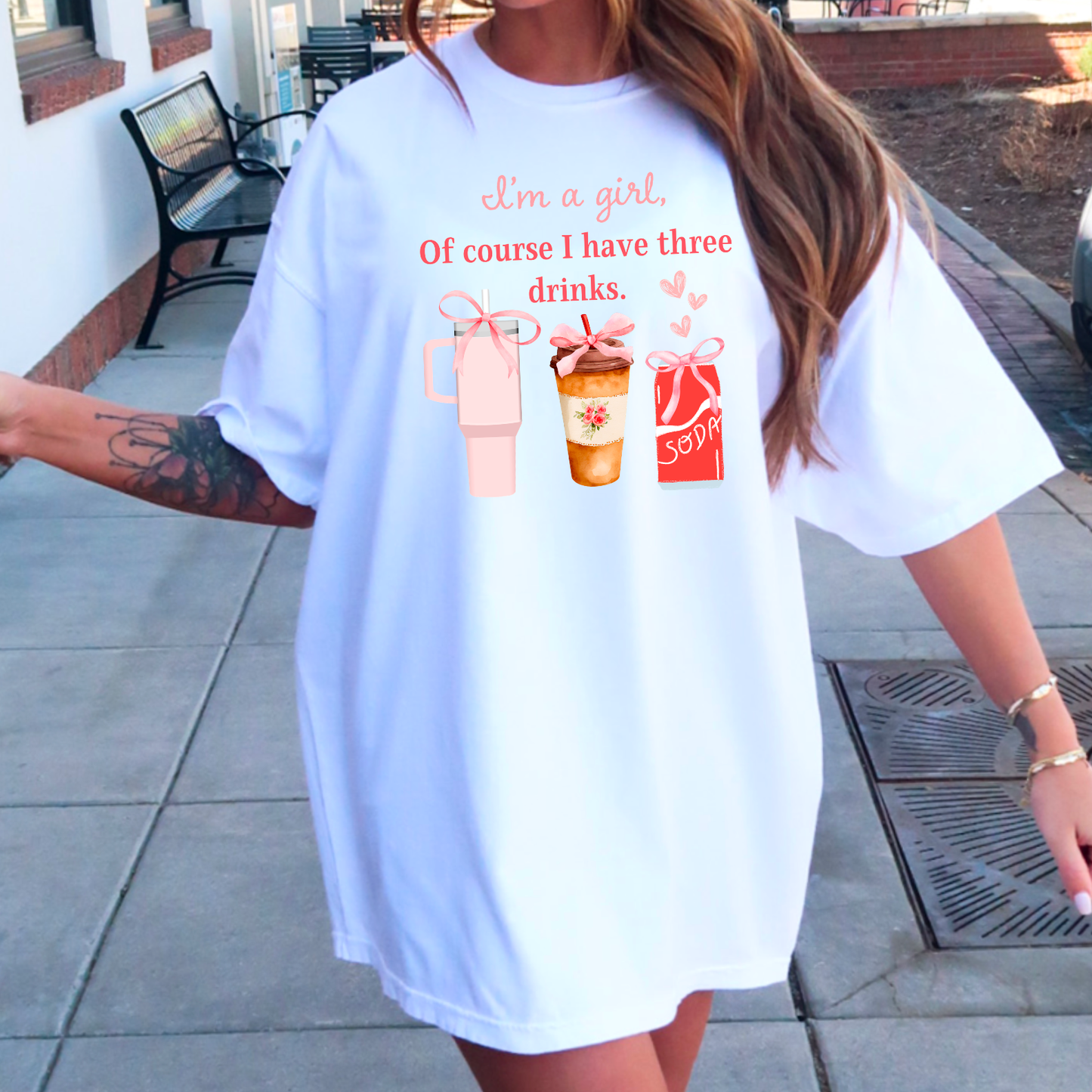 I’M A Girl | Preppy | Coquette Comfort Color Graphic Tee