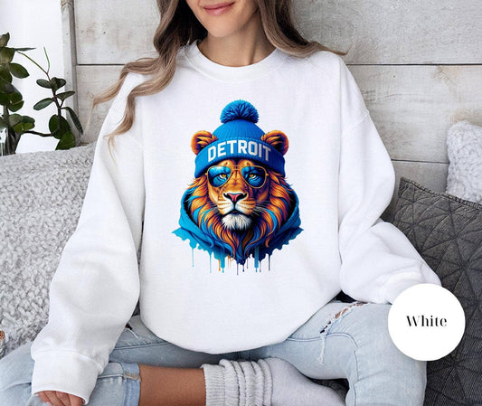 Detroit Football Shirt - Cool Lions Sweatshirt Game Day Gift