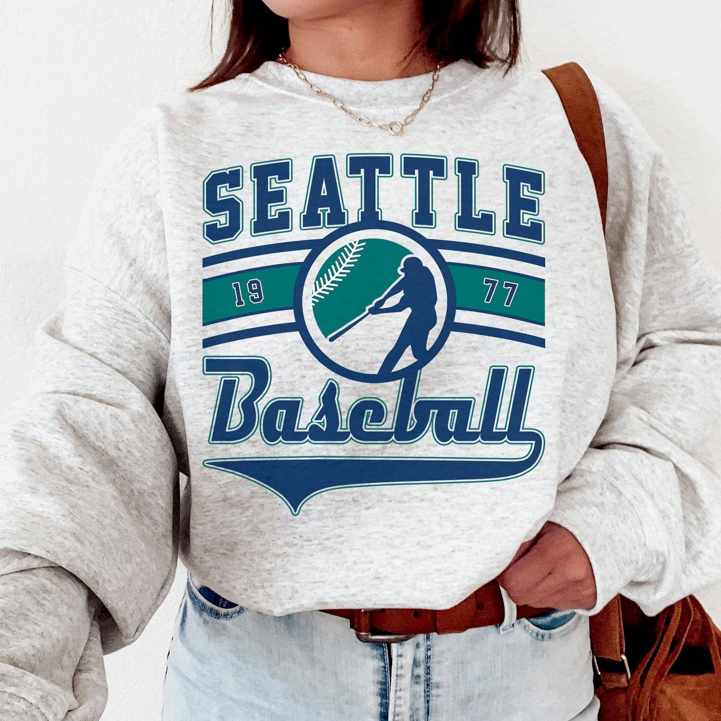 Vintage Mariners Est 1977 Baseball Game Day Sweatshirt