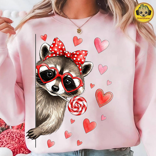 Feral Raccoon Valentine's Day Shirt Design