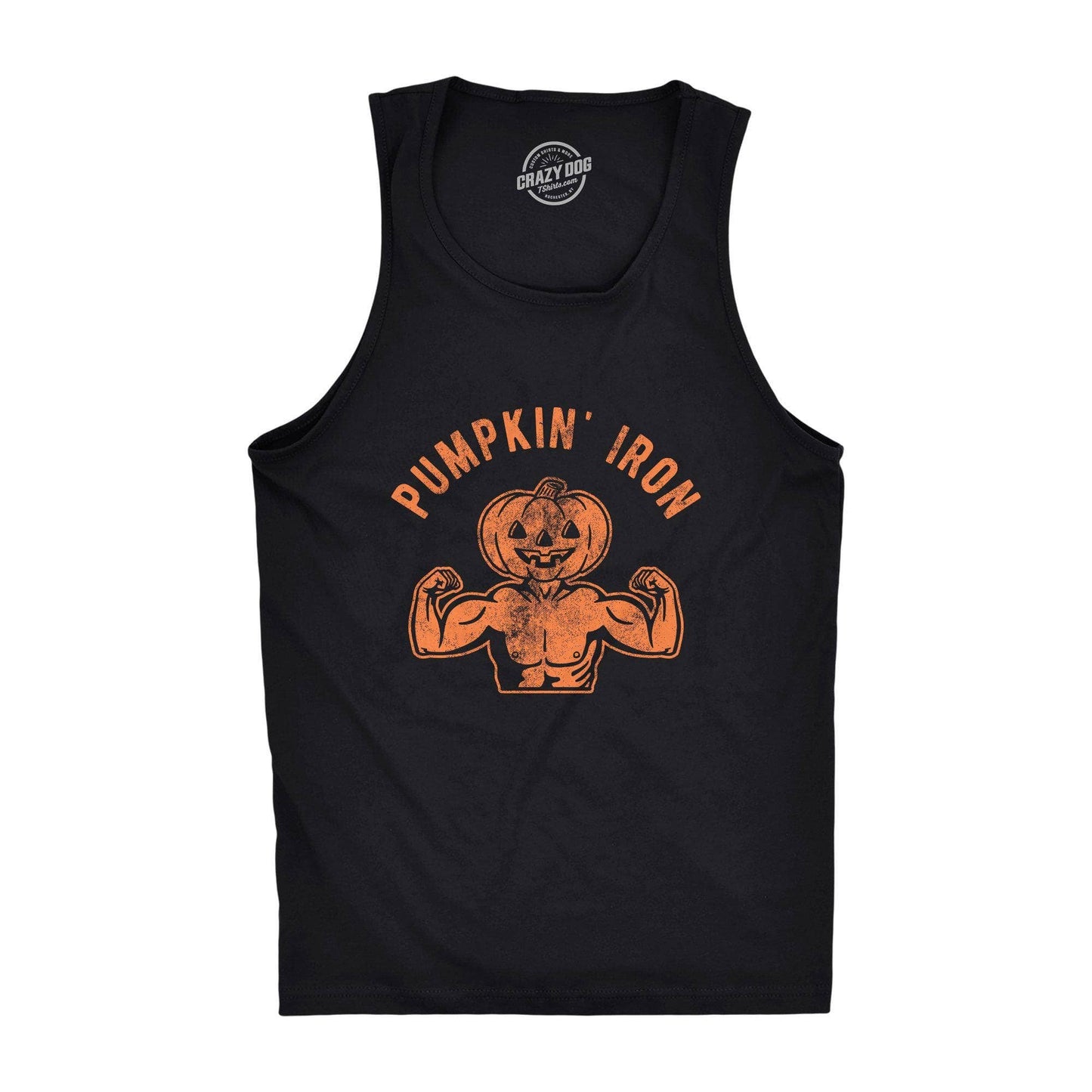 Pumpkin Iron Men's Tank Top Halloween Graphic Tank