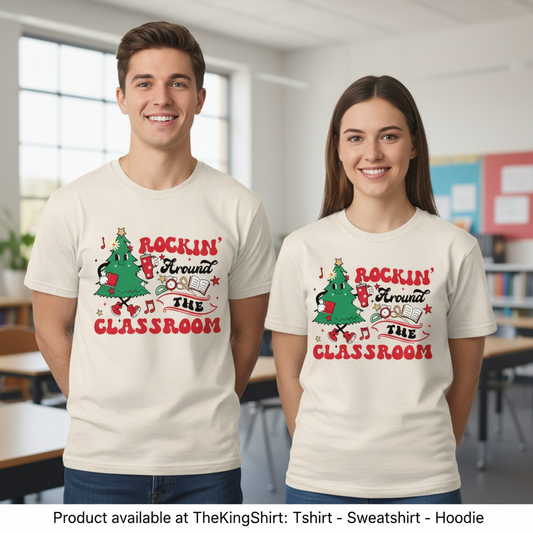 Festive Teacher Christmas Tree Shirt - Classroom Holiday Tee