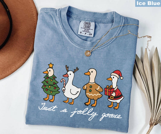 Jolly Christmas Goose Shirt, Funny Holiday Sweatshirt