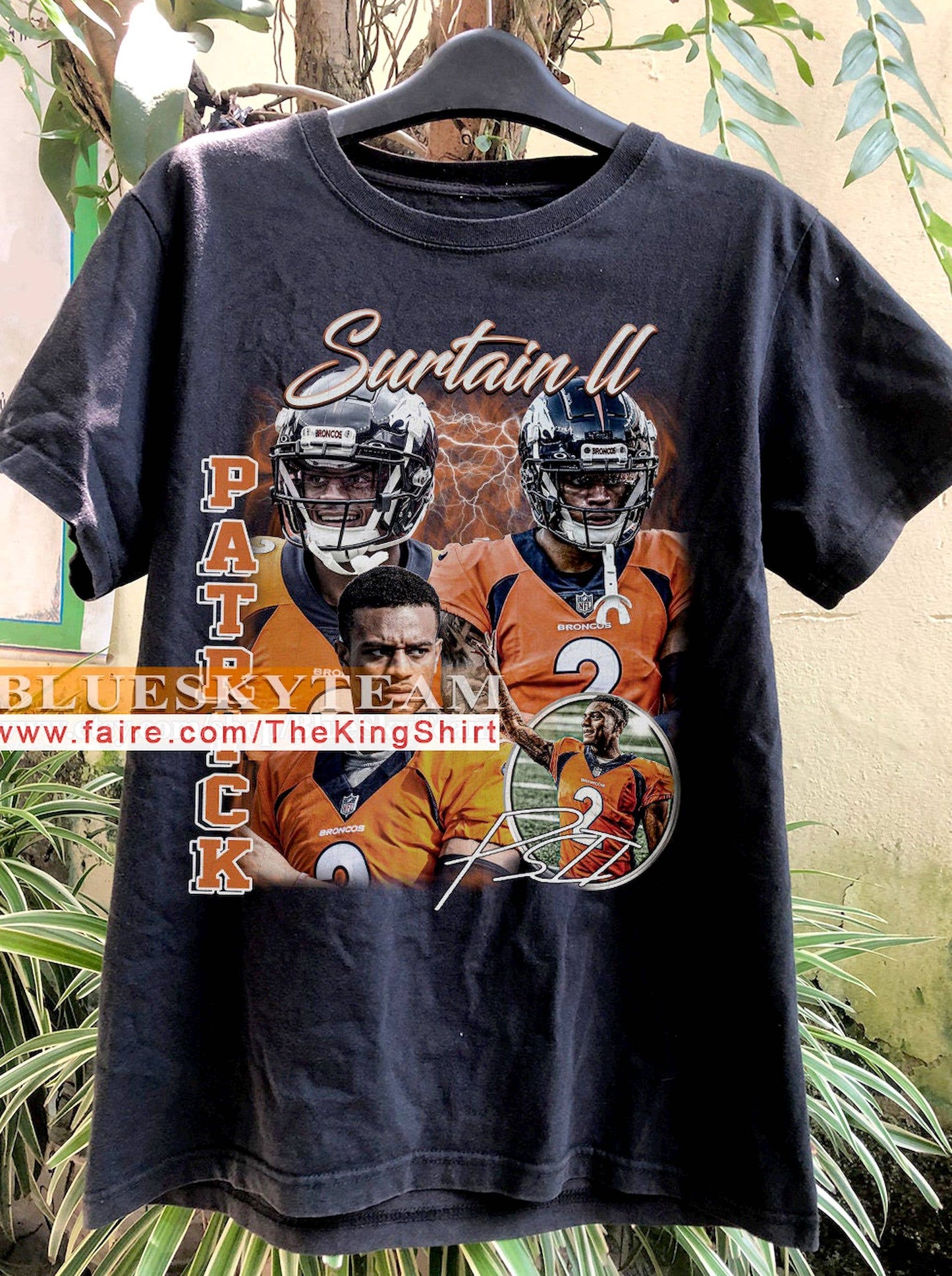 Vintage 90s Patrick Surtain Ii Tee Retro Football Bootleg Gi