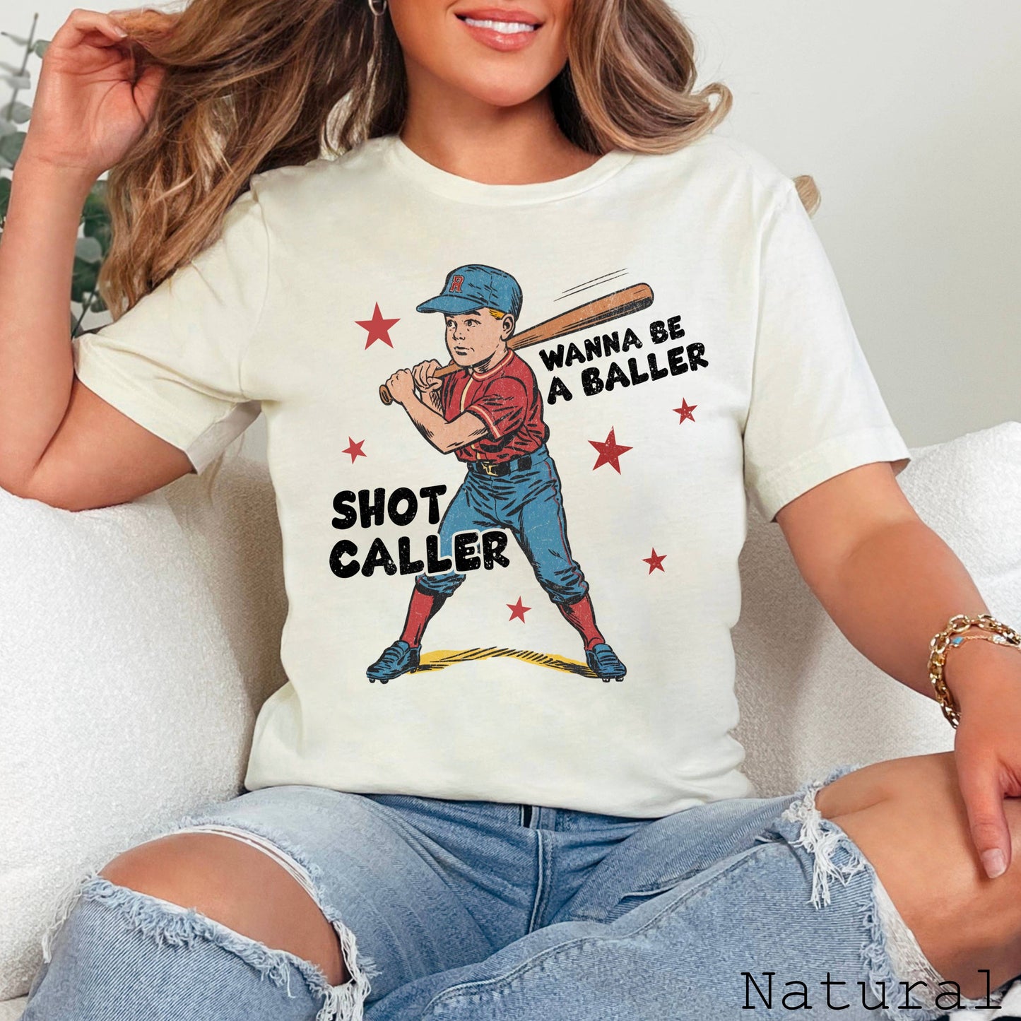 Wanna Be A Baller Baseball Graphic Tee| Bella Canvas