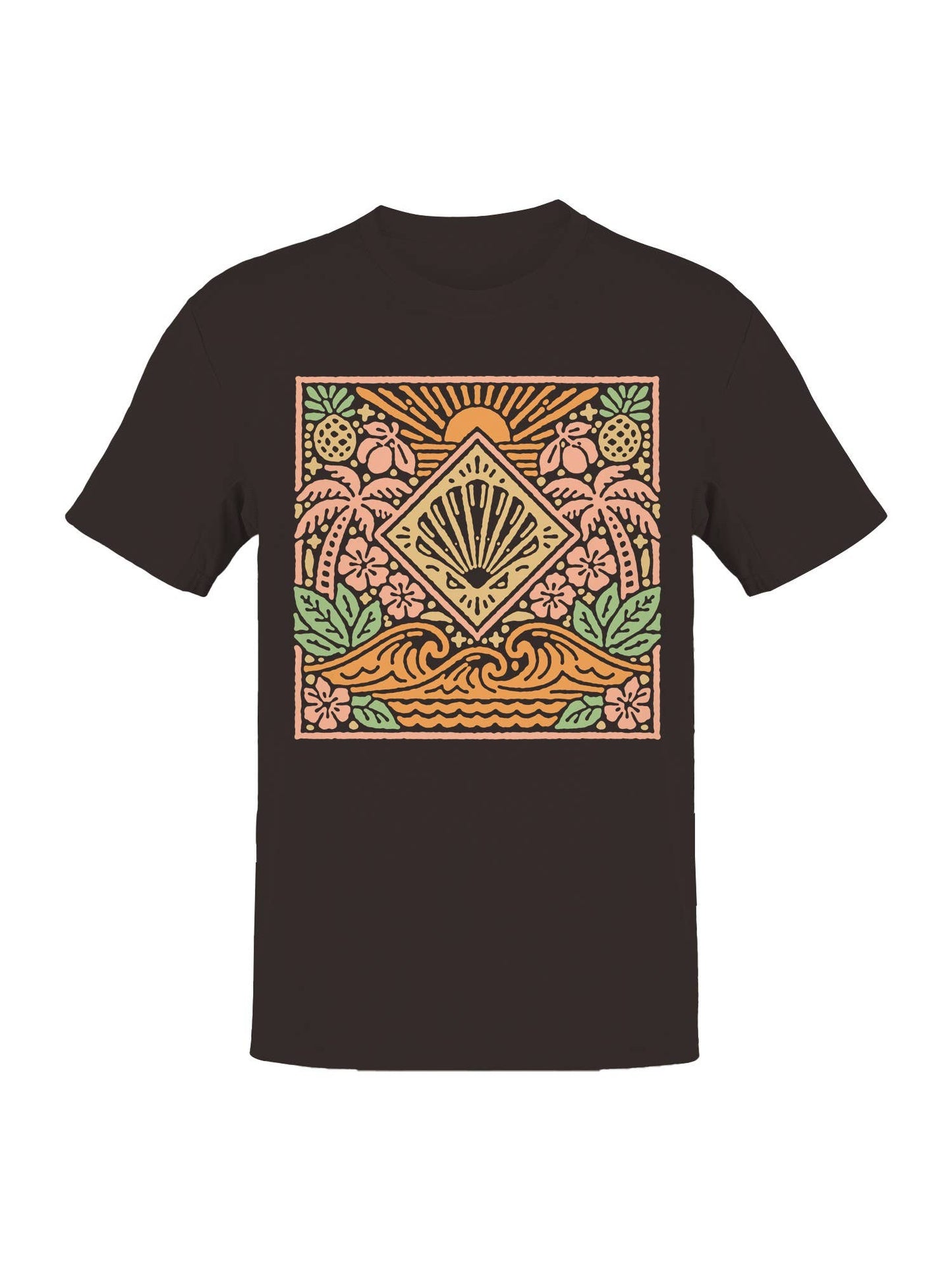 Tropical Beach Aloha Vibes Design Men's T-Shirt