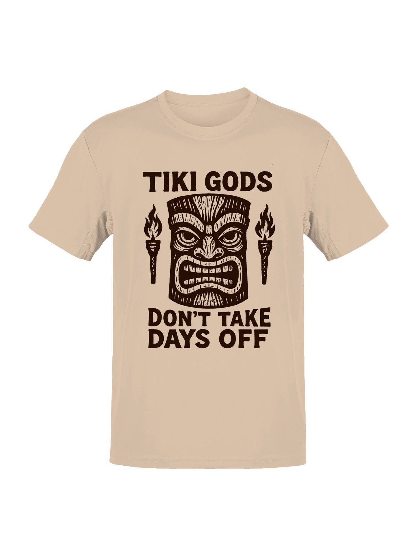 Tiki Gods: No Days Off Motivation Men's T-Shirt