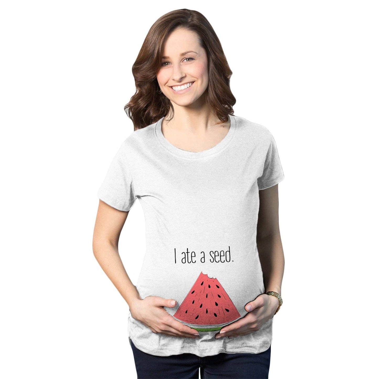 I Ate A Seed Baby Pregnancy Announcement Maternity T Shirt