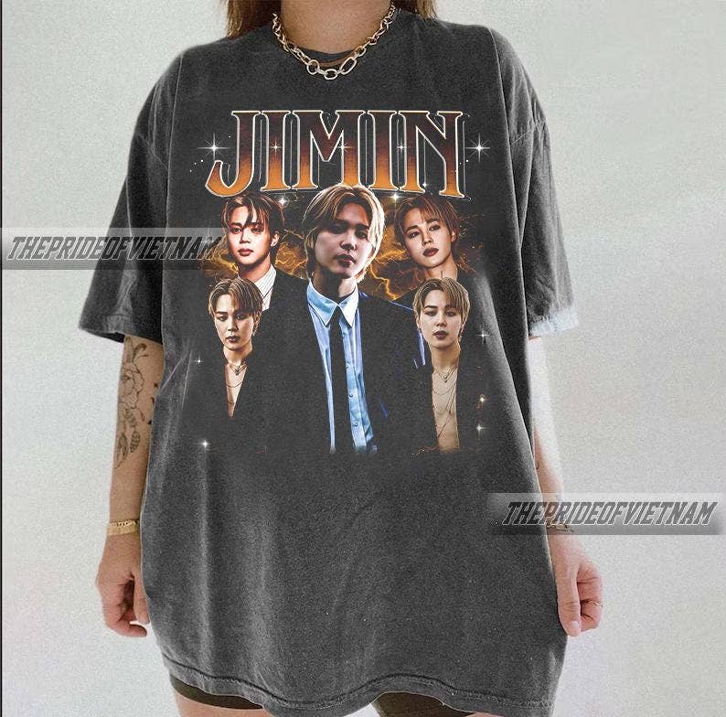 90S Jimin Bts Tee - Retro Unisex Comfort Style