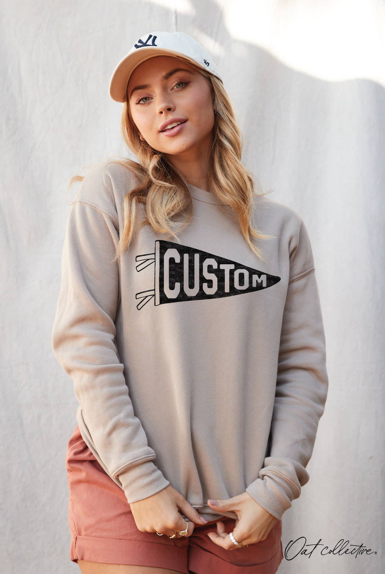 Custom Pennant  Graphic Sweatshirt