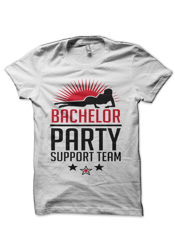 Bachelor Party Support Team White T-Shirt