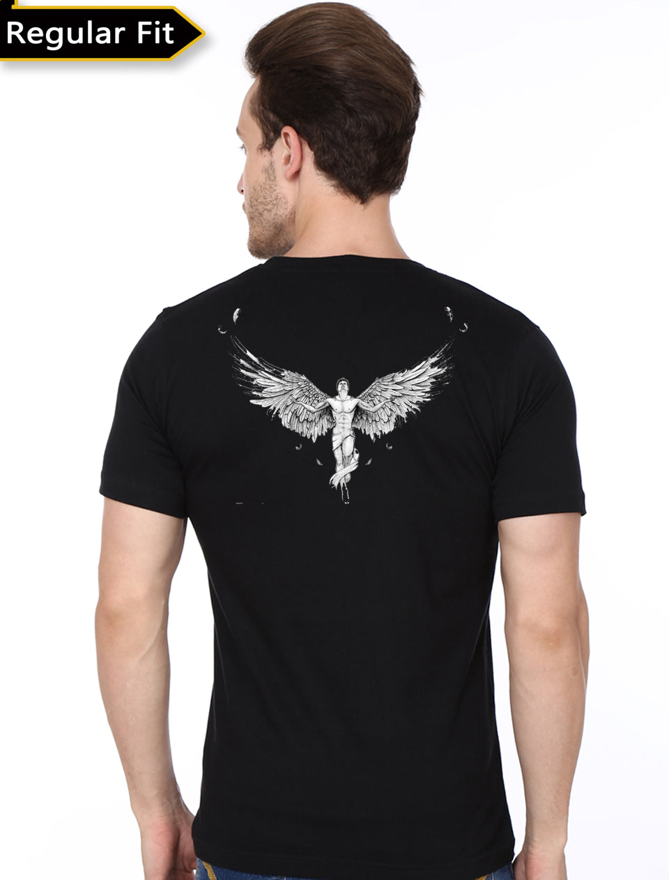 Rajput Black V Neck Tee