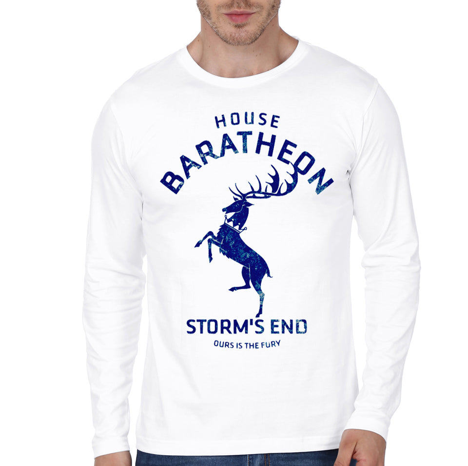 House Baratheon White Full Sleeve Tee