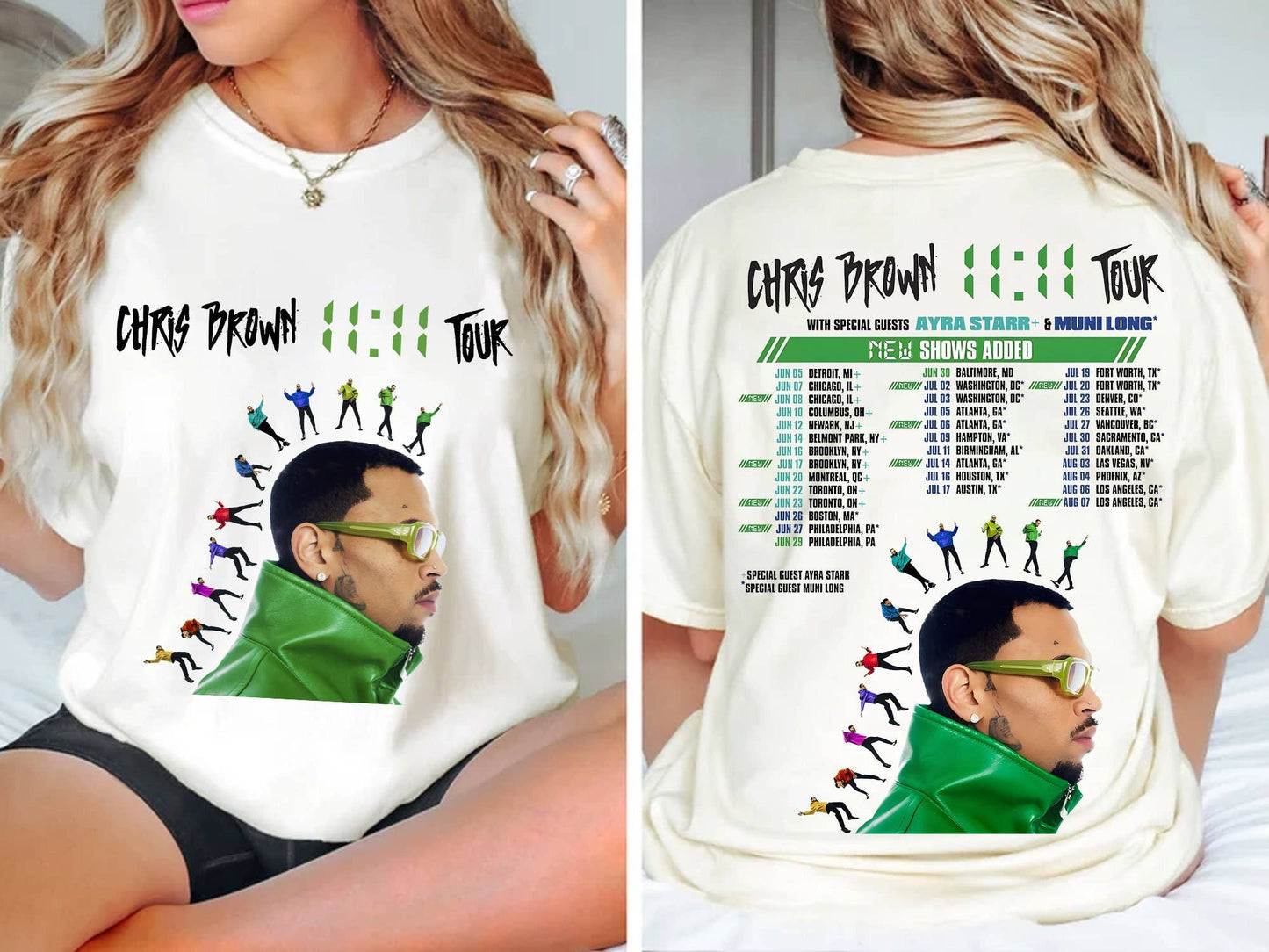 Chris Brown 11-11 Tour 2024 Breezy Vintage T-Shirt