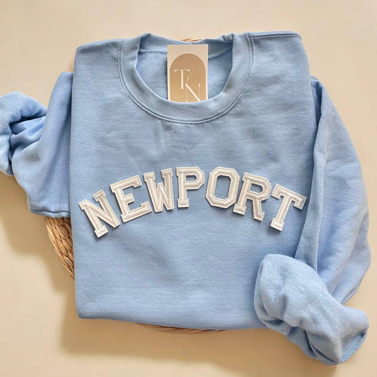 Newport Beach Crewneck Sweatshirt, Beach Sweater