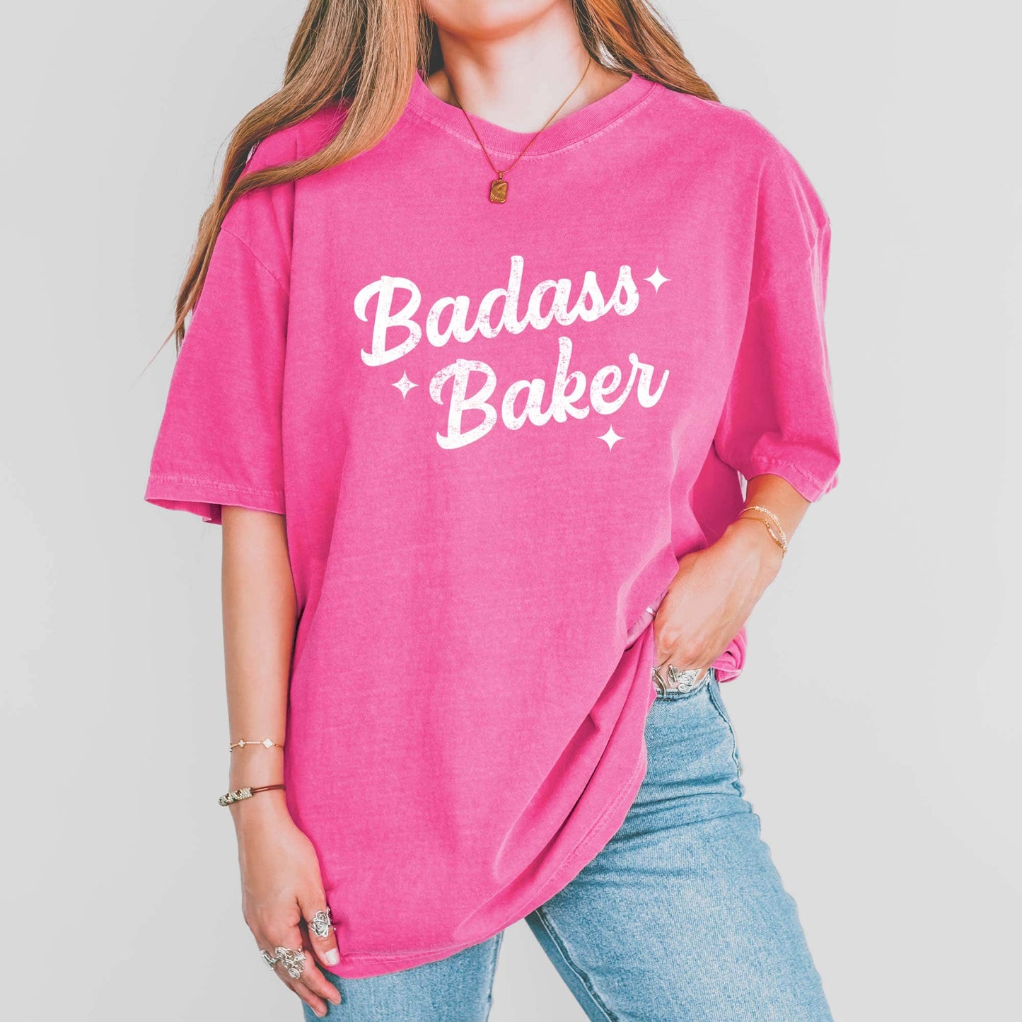 Retro Badass Baker Garment Dyed Comfort Colors Tee