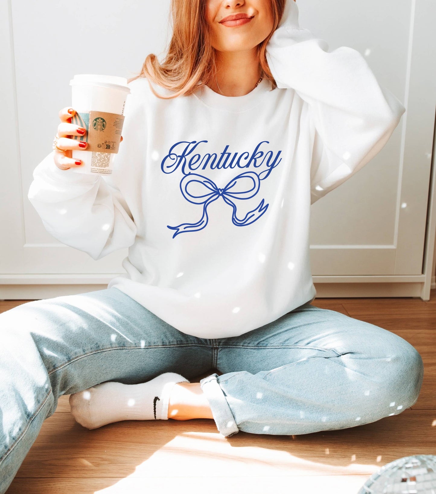 Bow Sweatshirt, Kentucky Sweatshirt, Coquette, Game Day