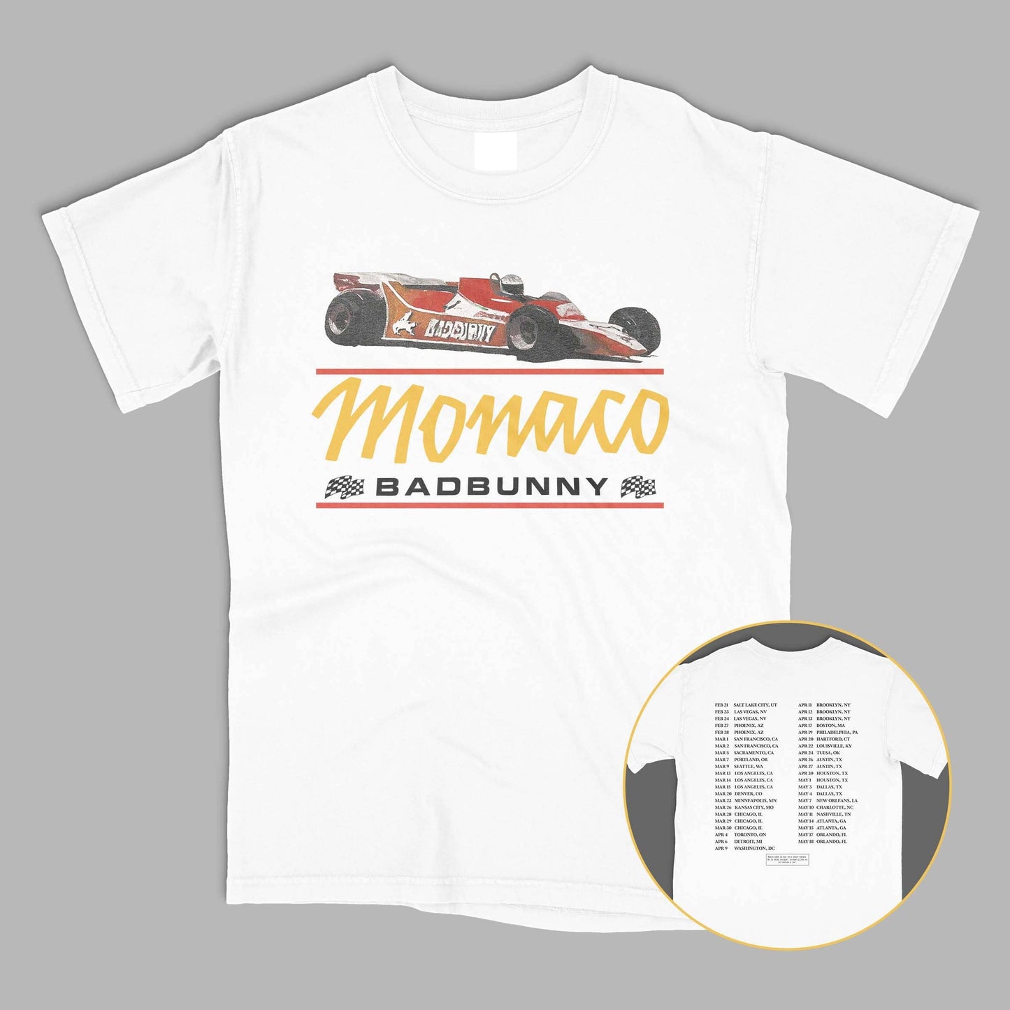 Monaco F1 2024 Most Wanted Tour Merch Double-Sided T-Shirt