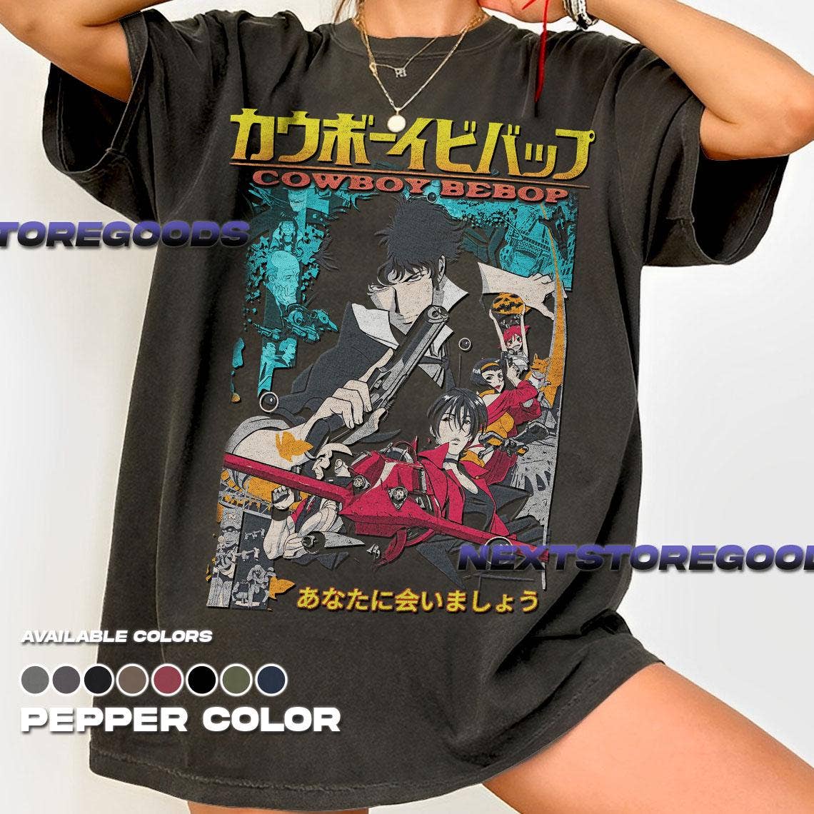 Space Bounty Hunter Cowboy Bebop Anime T-Shirt 90S Manga
