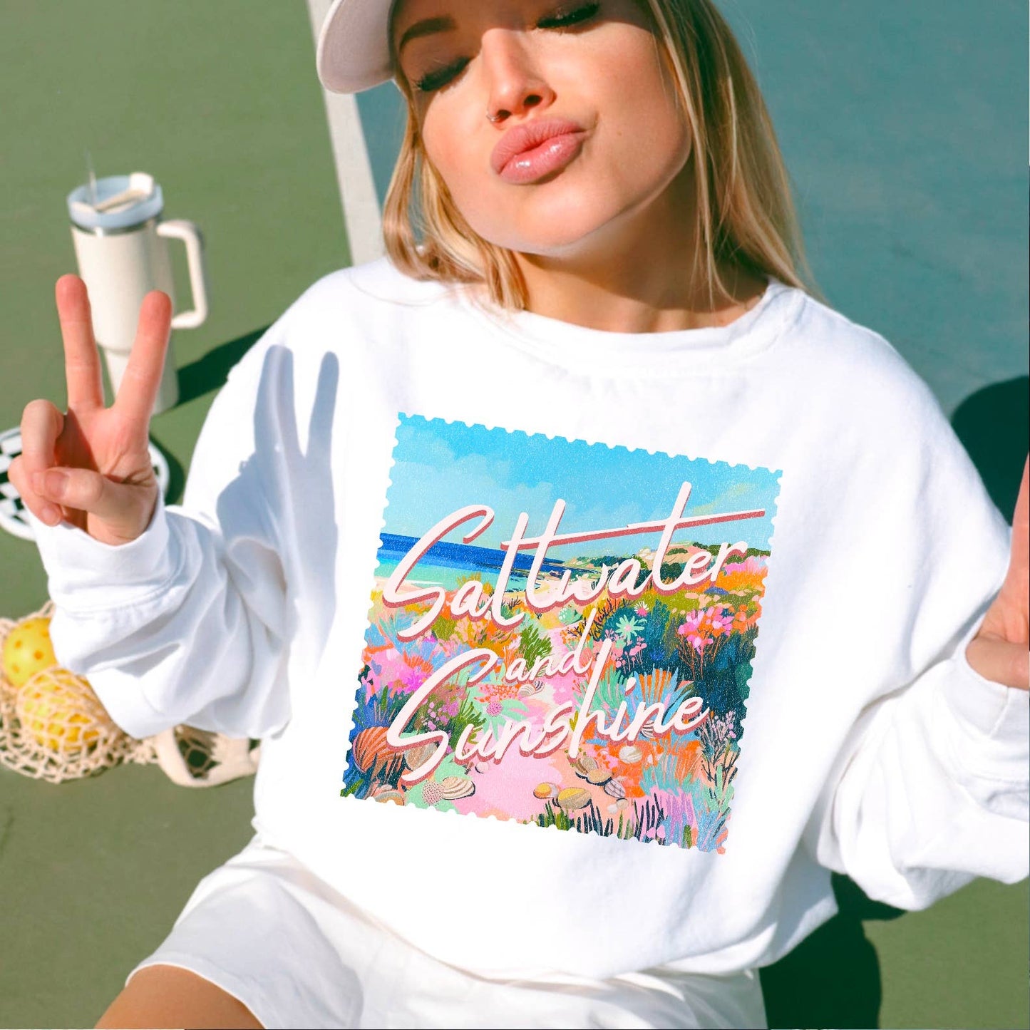 Saltwater and Sunshine  | Summer 2025 Graphic Sweatshirt