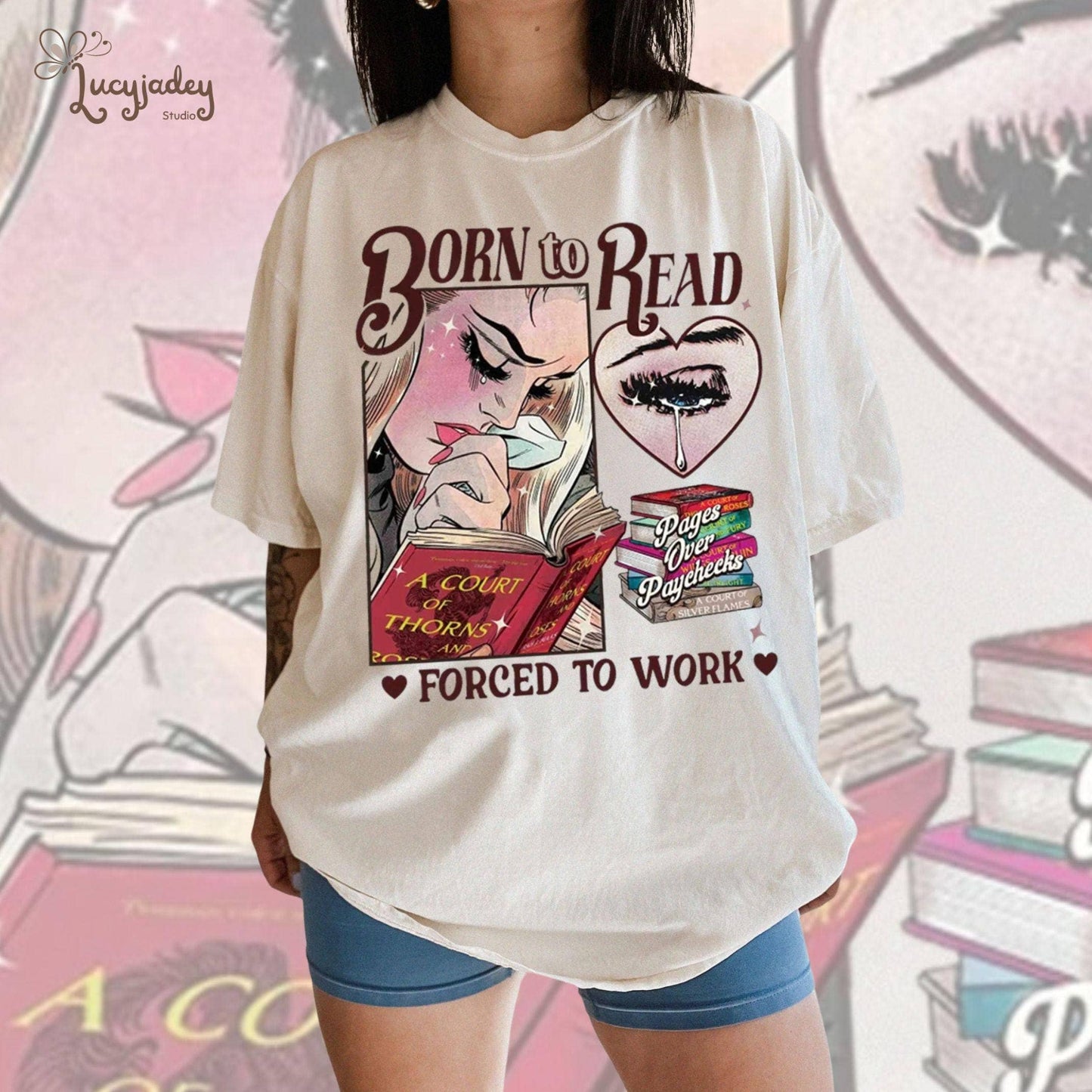 Born To Read Literary Quote Tee - Gift For Bookworms