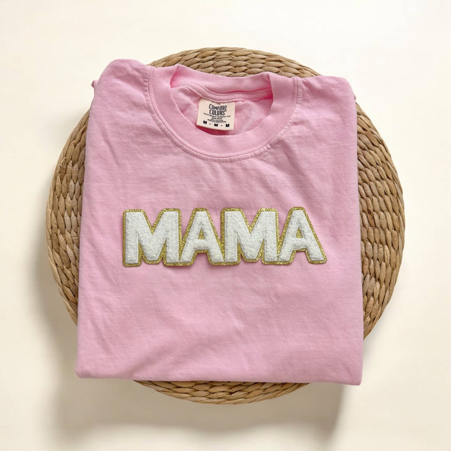 Chenille Cursive Mama Tshirt, Mothers Day Gifts