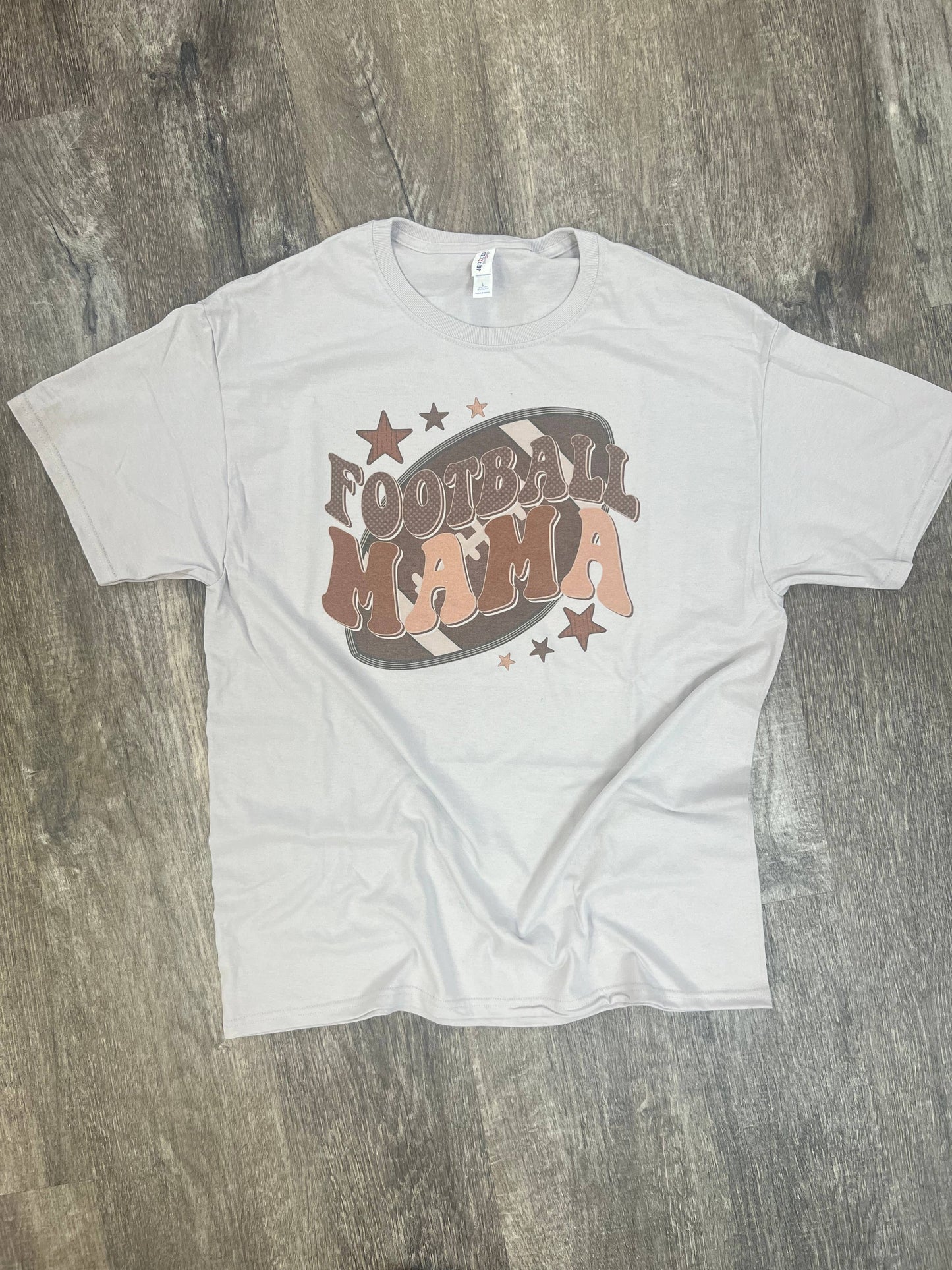 Football Mama On Silver Tee
