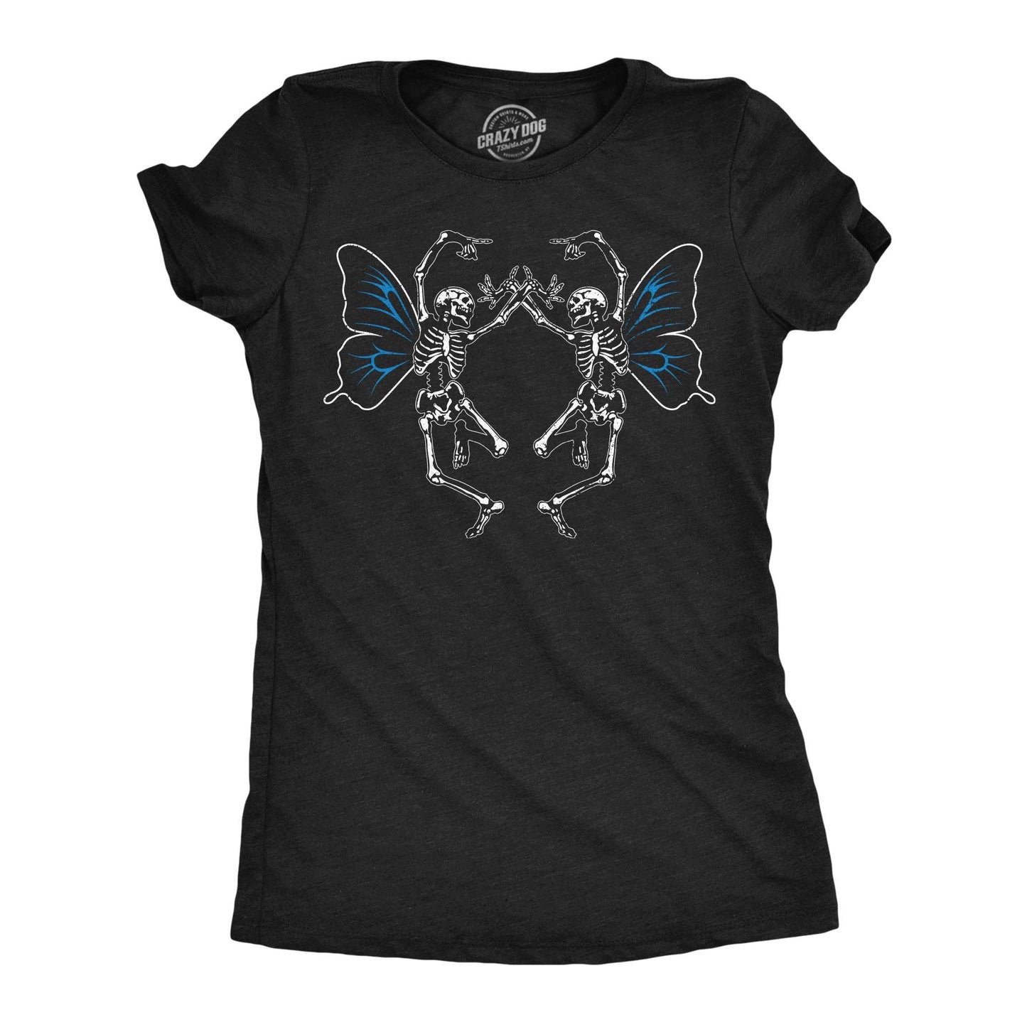 Dancing Skeleton Butterflies Women's T Shirt