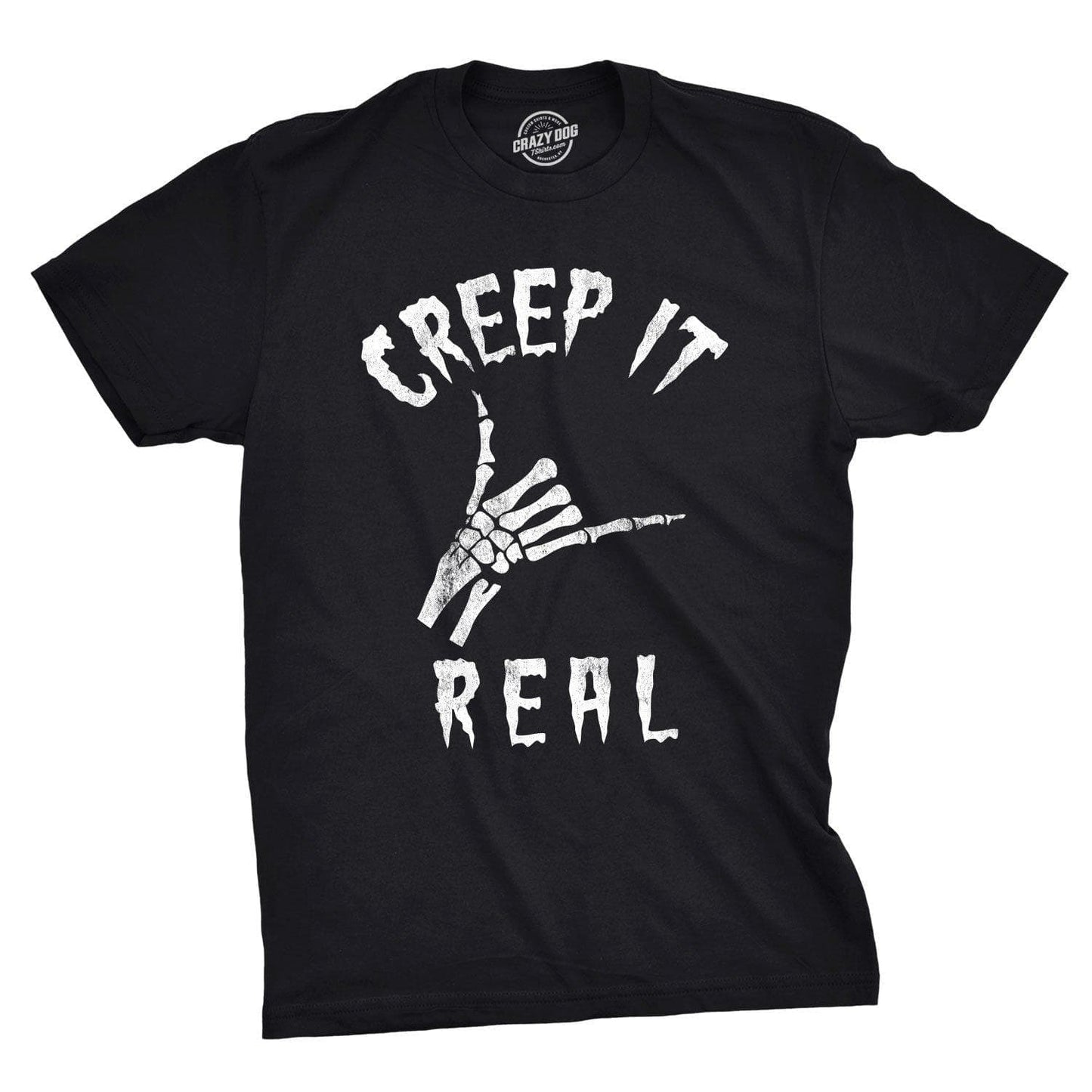 Creep It Real Men's Tshirt Halloween Graphic Tee Western T