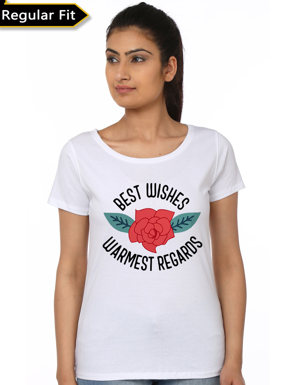 Best Wishes Half Sleeve Girl’s T-Shirt