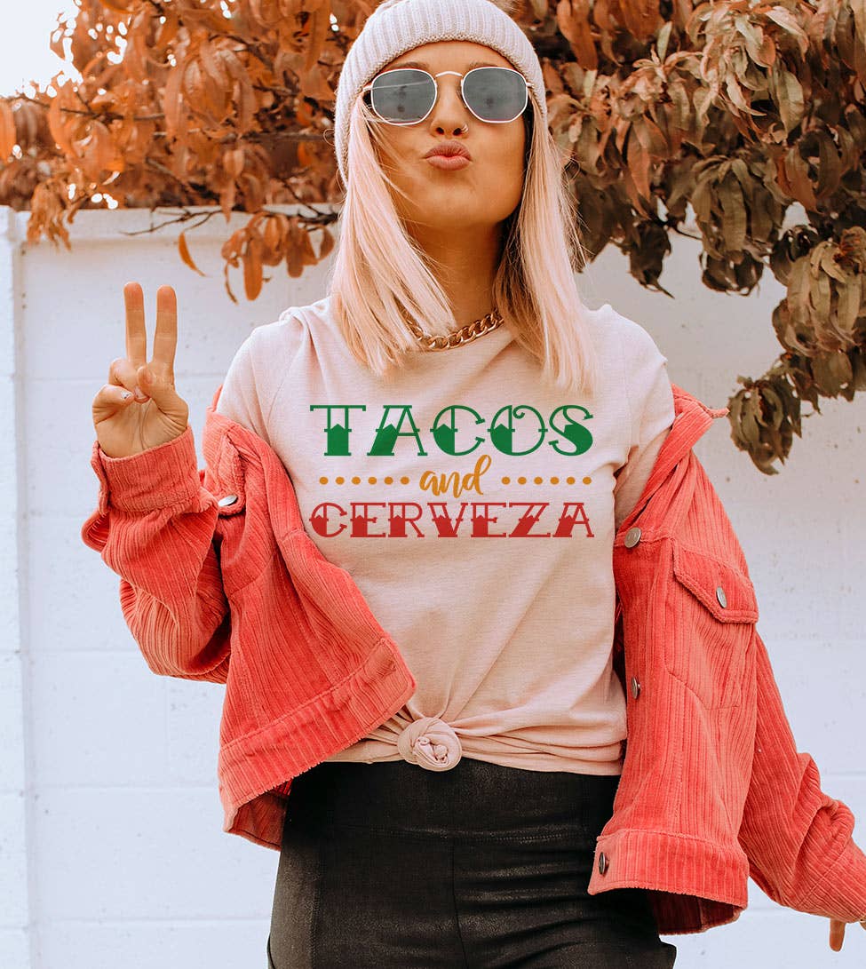 Tacos & Cerveza - Cinco De Mayo Fun Drinks Food T-Shirt